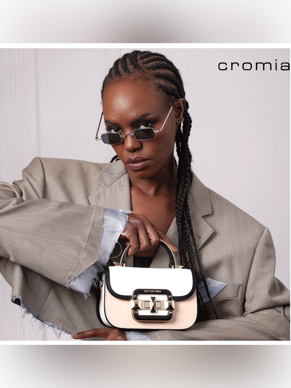 NWT Cromia women's satchel purse. Made in Italy
